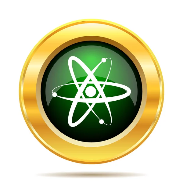 Atomy Ikona Internet Tlačítko Bílém Pozadí — Stock fotografie