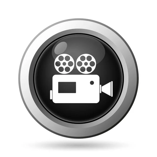 Відеокамера Іконка Інтернет Кнопки Білий Backgroud — стокове фото