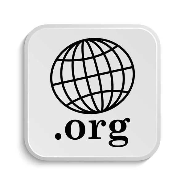 Org Εικονίδιο Κουμπί Internet Άσπρο Φόντο — Φωτογραφία Αρχείου