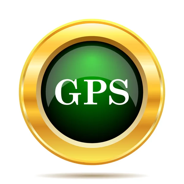 Gps Pictogram Internet Knop Witte Achtergrond — Stockfoto