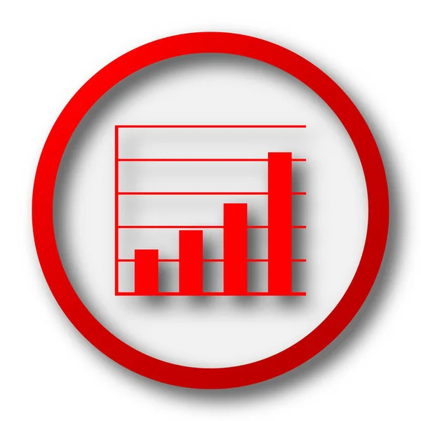 Chart Bars Icon Internet Button White Background — Stock Photo, Image