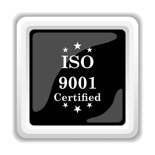 Icono Iso9001 Botón Internet Sobre Fondo Blanco — Foto de Stock