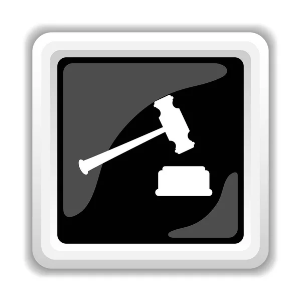 Суддя hammer значок — стокове фото