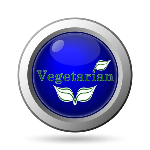 Vegetarisk Ikonen Isolerad Vit Bakgrund Mobilappar Koncept — Stockfoto
