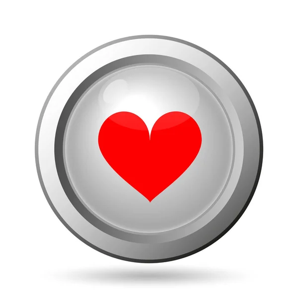 Heart Icon Internet Button White Background — Stock Photo, Image