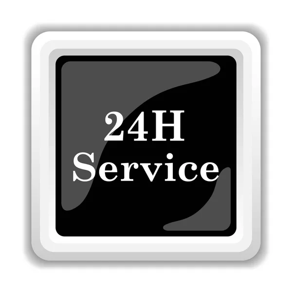 Значок 24H Service Кнопка Интернет Белом Фоне — стоковое фото