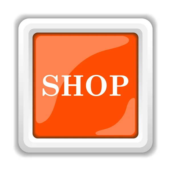 Shop Ikonra Elszigetelt Fehér Background Mozgatható Apps Koncepció — Stock Fotó