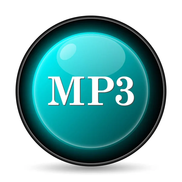 Mp3 Pictogram Internet Knop Witte Achtergrond — Stockfoto