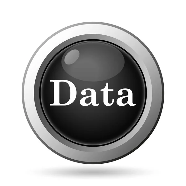 Data Icon Internet Button White Background — Stock Photo, Image