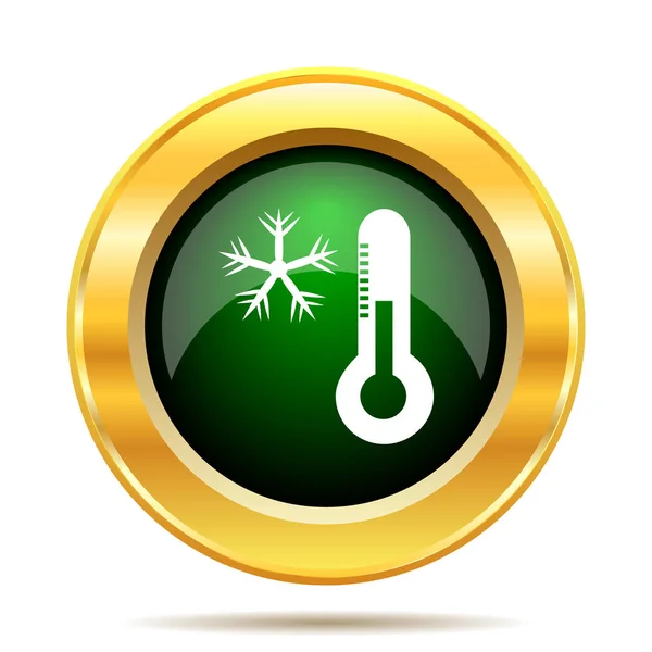 Snowflake with thermometer icon — Stock Photo, Image