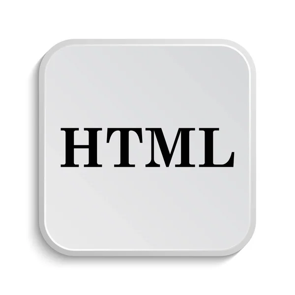 Ícone Html Botão Internet Fundo Branco — Fotografia de Stock