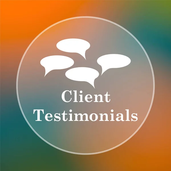 Testimonios de clientes icono — Foto de Stock