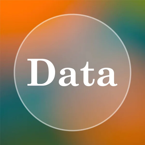 Data Icon Internet Button Colored Background — Stock Photo, Image