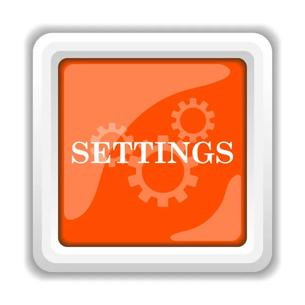 Settings Icon Isolated White Background Mobile Apps Concept — Stock Photo, Image