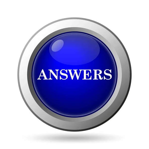 Answers Icon Isolated White Background Mobile Apps Concept — Stock Photo, Image