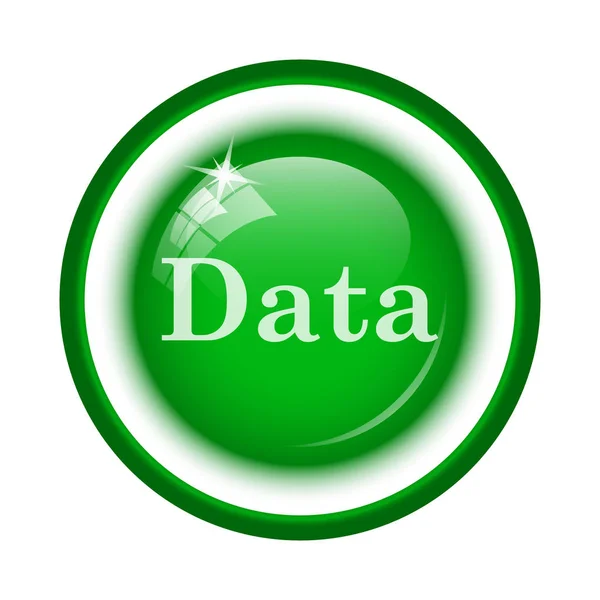Data Icon Internet Button White Background — Stock Photo, Image