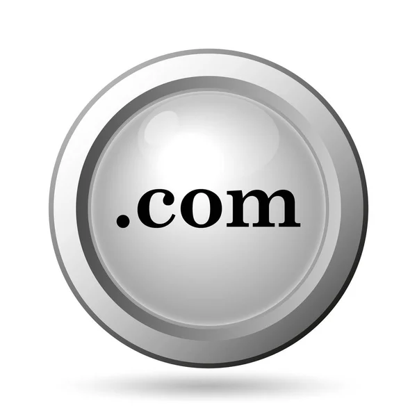 Ikona Com Przycisk Internet Białym Tle — Zdjęcie stockowe
