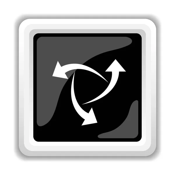 アイコンの変更 白い背景の上のインター ネット ボタン — ストック写真