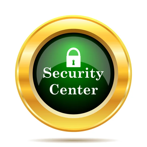 Security Center Pictogram Internet Knop Witte Achtergrond — Stockfoto