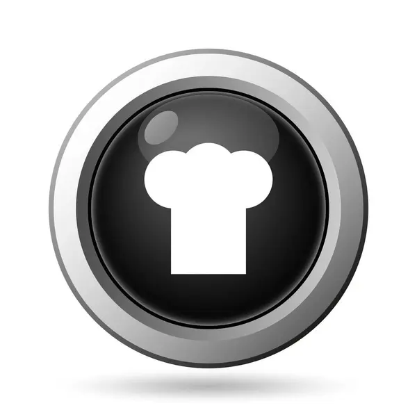 Chef Icon Internet Button White Background — Stock Photo, Image