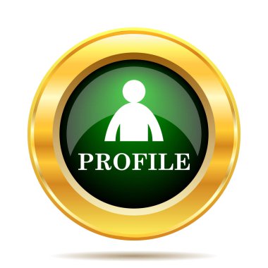 Profil simgesi. Beyaz arka plan üzerinde Internet düğmesi