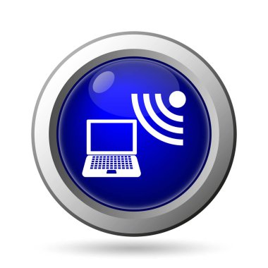 Renk simgesi. Beyaz arka plan üzerinde Internet düğmesi