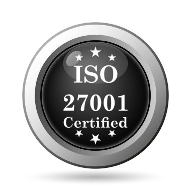 ISO 27001 simgesi. Beyaz arka plan üzerinde Internet düğmesi