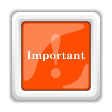 Önemli simgesi beyaz arka plan üzerinde mobil apps kavramı izole