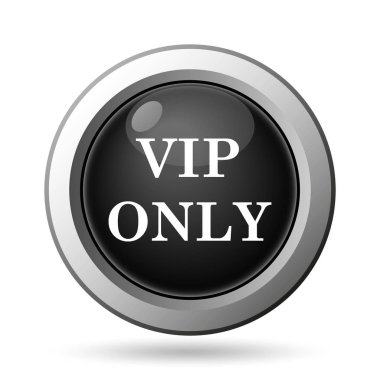 VIP sadece kutsal kişilerin resmi. Beyaz arka plan üzerinde Internet düğmesi