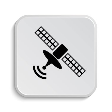 Anten simgesi. Beyaz arka plan üzerinde Internet düğmesi