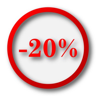 yüzde 20 indirim simgesi