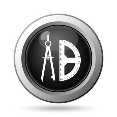 E-öğrenme simgesi. Beyaz arka plan üzerinde Internet düğmesi