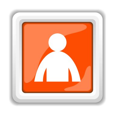 Beyaz arka plan üzerinde mobil apps kavramı izole adam simgesi