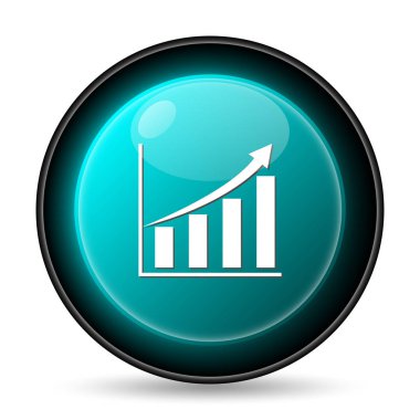Grafik simgesini. Beyaz arka plan üzerinde Internet düğmesi