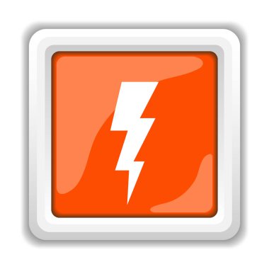 Beyaz arka plan üzerinde mobil apps kavramı izole yıldırım ikonuna