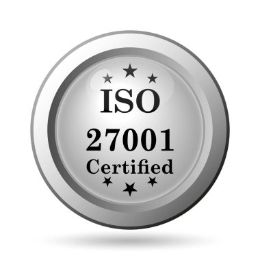 ISO 27001 simgesi. Beyaz arka plan üzerinde Internet düğmesi