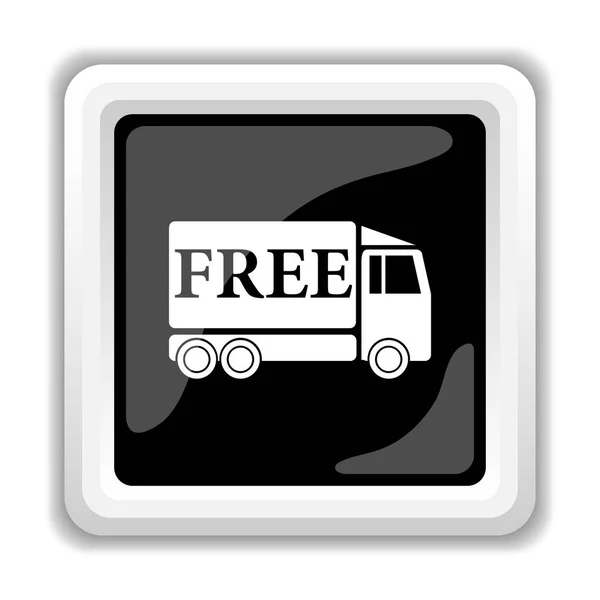 Gratis levering vrachtwagen pictogram — Stockfoto