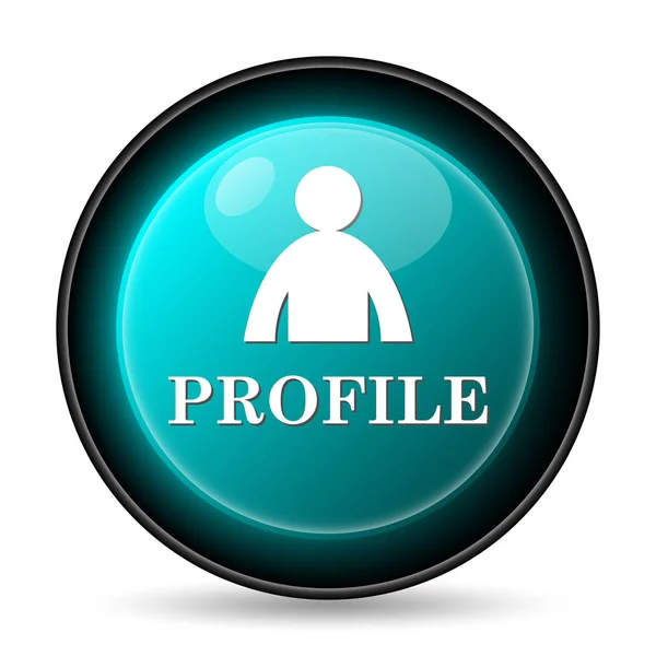 Profile Icon Internet Button White Background — Stock Photo, Image