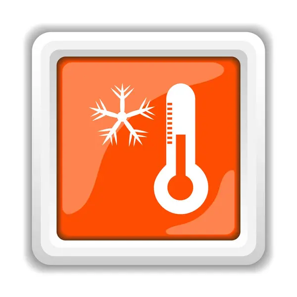 Ícone Temperatura Isolado Fundo Branco Conceito Aplicativos Móveis — Fotografia de Stock