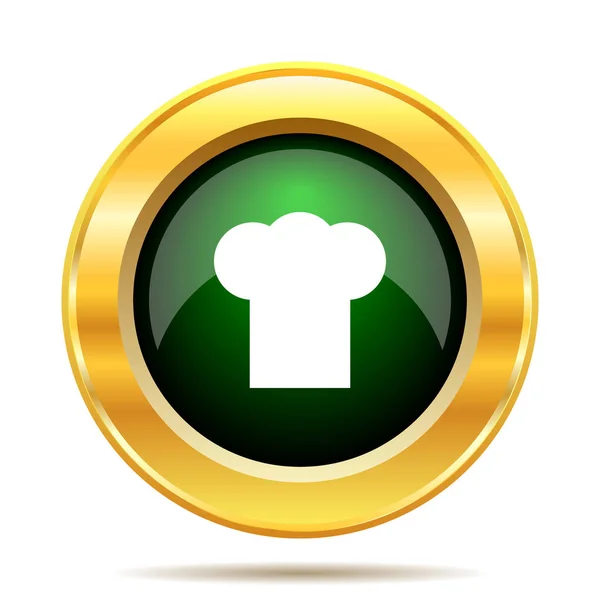 Chef Icon Internet Button White Background — Stock Photo, Image