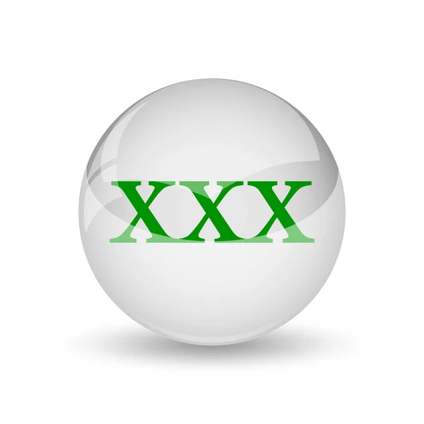 Xxx Pictogram Internet Knop Witte Achtergrond — Stockfoto