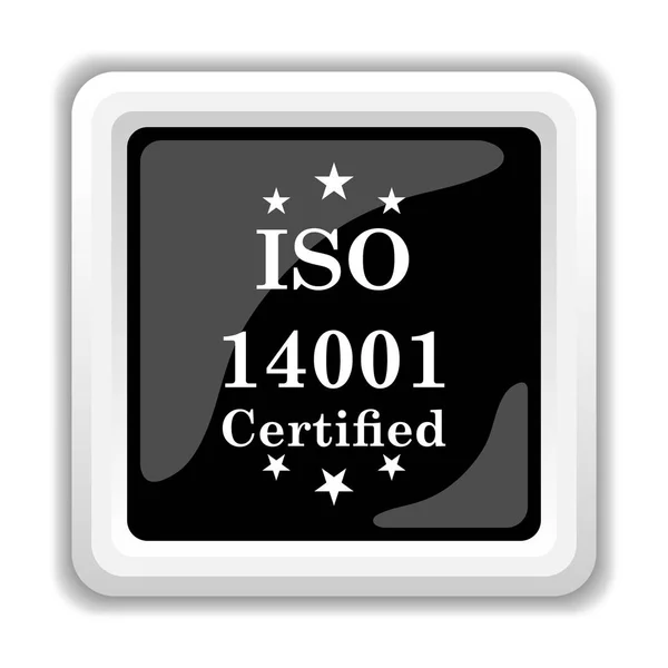 Icona Iso14001 Pulsante Internet Sfondo Bianco — Foto Stock