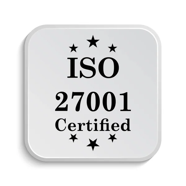 Iso 27001 Ikonen Internet Knappen Vit Bakgrund — Stockfoto