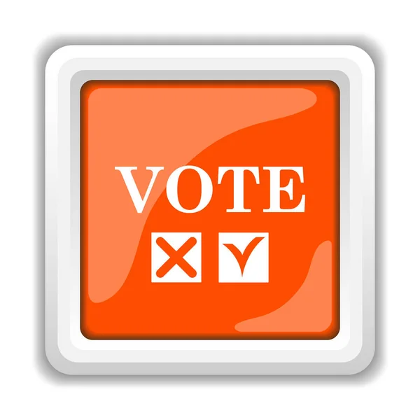 投票图标在白色背景 移动应用程序的概念隔离 — 图库照片