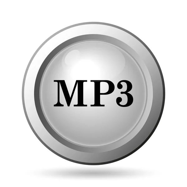 Mp3 Simgesi Beyaz Arka Plan Üzerinde Internet Düğmesi — Stok fotoğraf