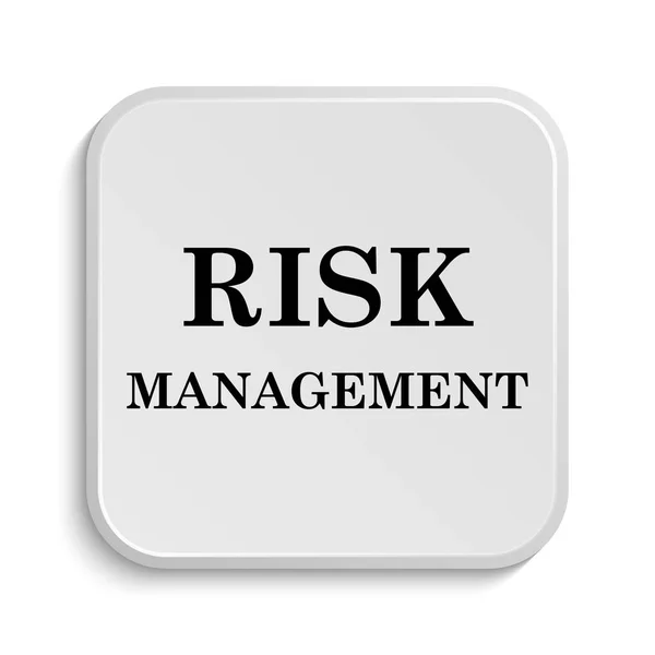 Risk Management Ikonen Internet Knappen Vit Bakgrund — Stockfoto