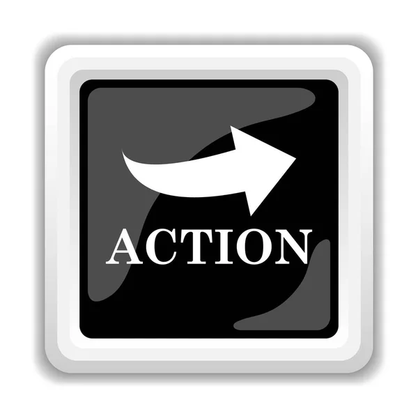 Action Icon Internet Button White Background — Stock Photo, Image