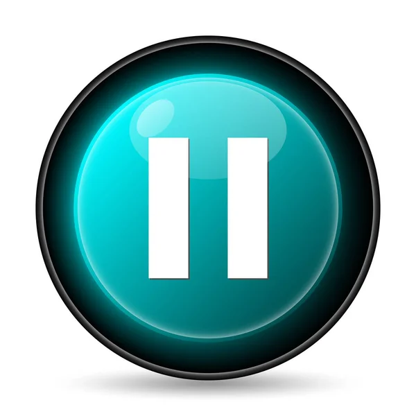 Pause Icon Internet Button White Background — Stock Photo, Image