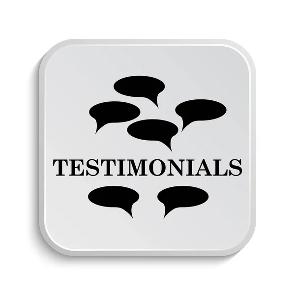 Testimonials Icon Internet Button White Background — Stock Photo, Image