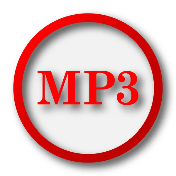 Mp3 Ikona Internet Tlačítko Bílém Pozadí — Stock fotografie